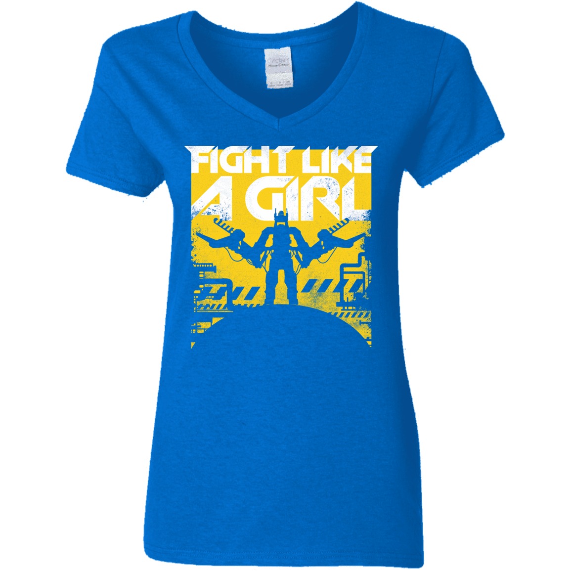T-Shirts Royal / S Fight Like A Girl Women's V-Neck T-Shirt
