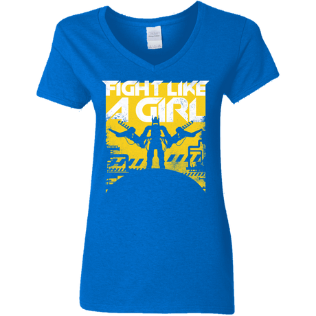 T-Shirts Royal / S Fight Like A Girl Women's V-Neck T-Shirt