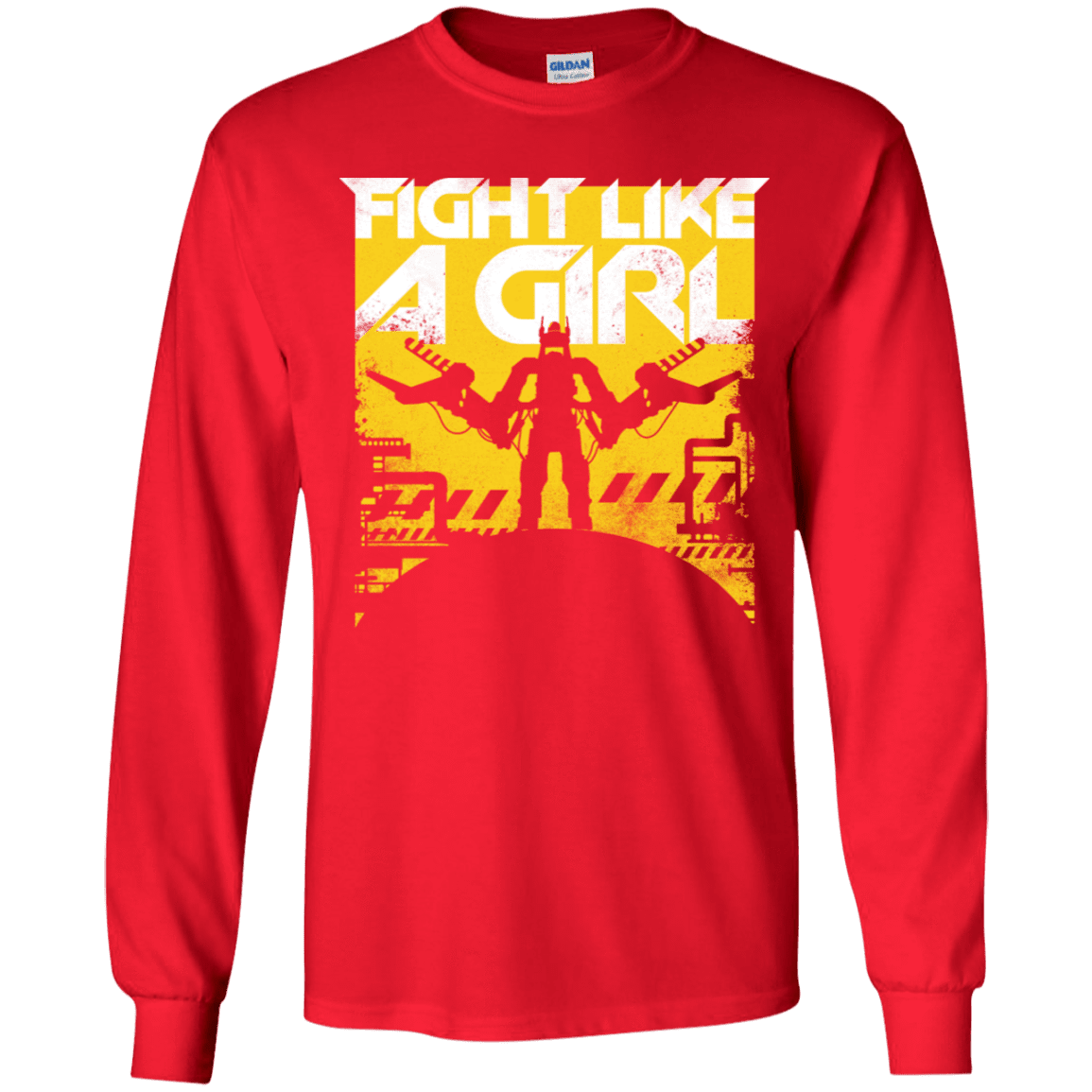 T-Shirts Red / YS Fight Like A Girl Youth Long Sleeve T-Shirt