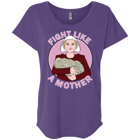 T-Shirts Purple Rush / X-Small Fight Like a Mother Triblend Dolman Sleeve