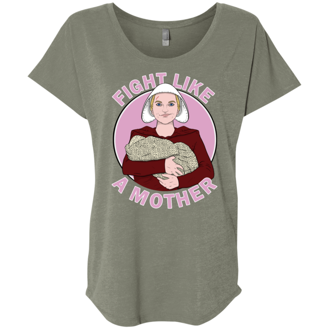 T-Shirts Venetian Grey / X-Small Fight Like a Mother Triblend Dolman Sleeve