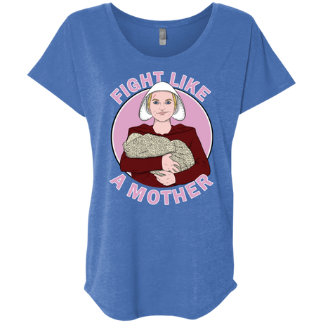 T-Shirts Vintage Royal / X-Small Fight Like a Mother Triblend Dolman Sleeve
