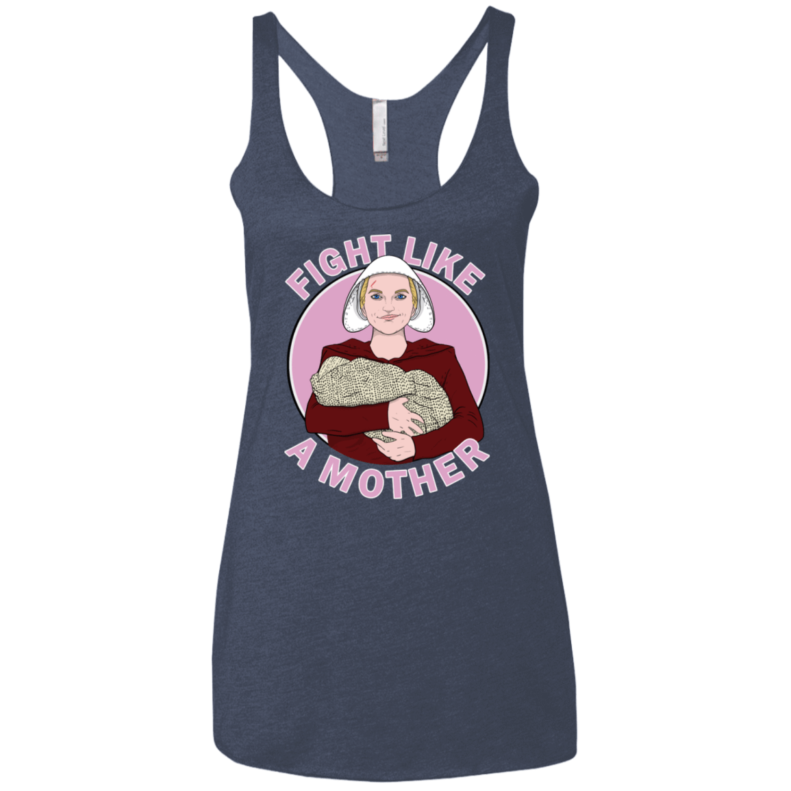 T-Shirts Vintage Navy / X-Small Fight Like a Mother Women's Triblend Racerback Tank