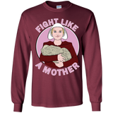 T-Shirts Maroon / YS Fight Like a Mother Youth Long Sleeve T-Shirt