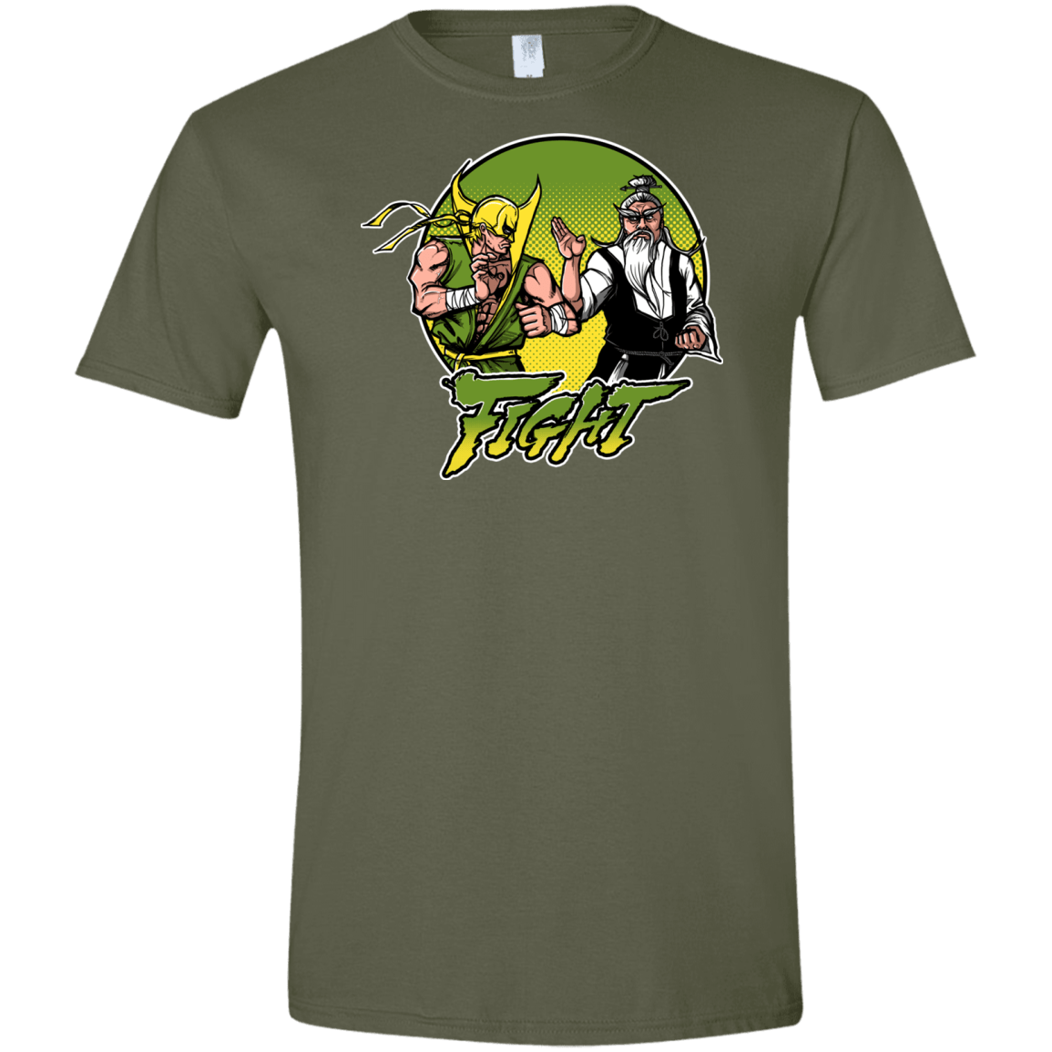 T-Shirts Military Green / S Fight Men's Semi-Fitted Softstyle