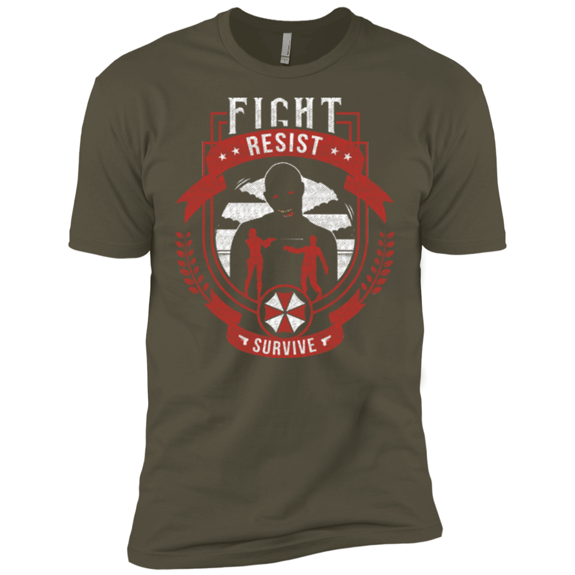 T-Shirts Military Green / X-Small Fight, Resist, Survive Men's Premium T-Shirt