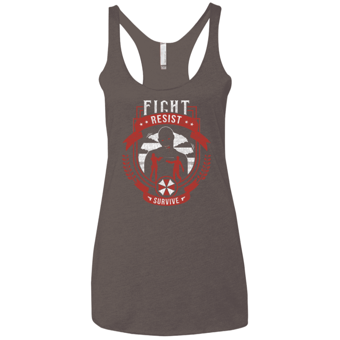 T-Shirts Macchiato / X-Small Fight, Resist, Survive Women's Triblend Racerback Tank