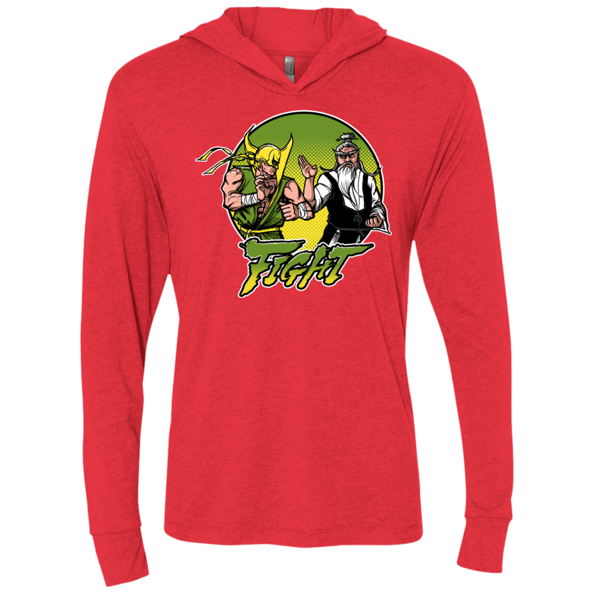 T-Shirts Vintage Red / X-Small Fight Triblend Long Sleeve Hoodie Tee