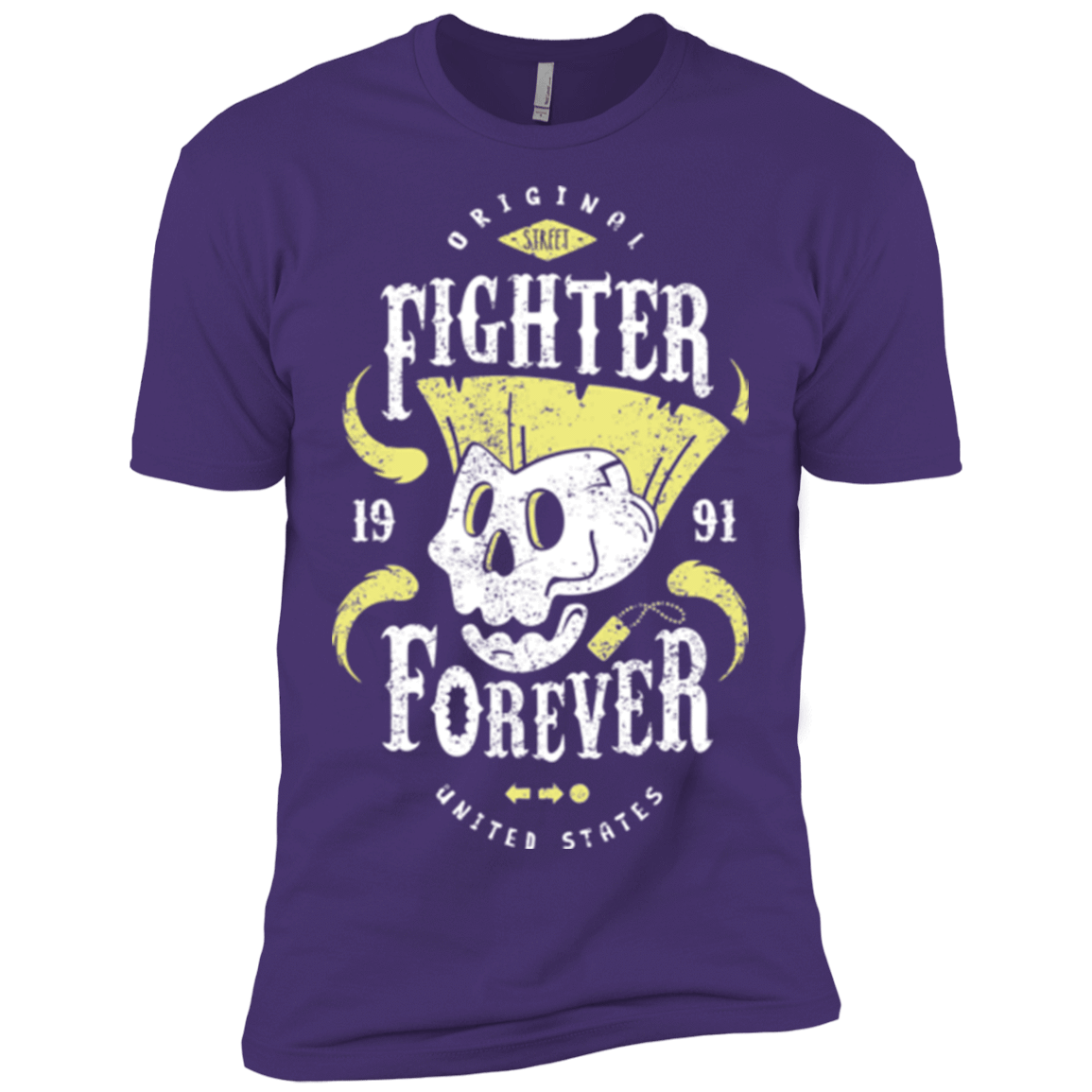 T-Shirts Purple / X-Small Fighter Forever Guile Men's Premium T-Shirt