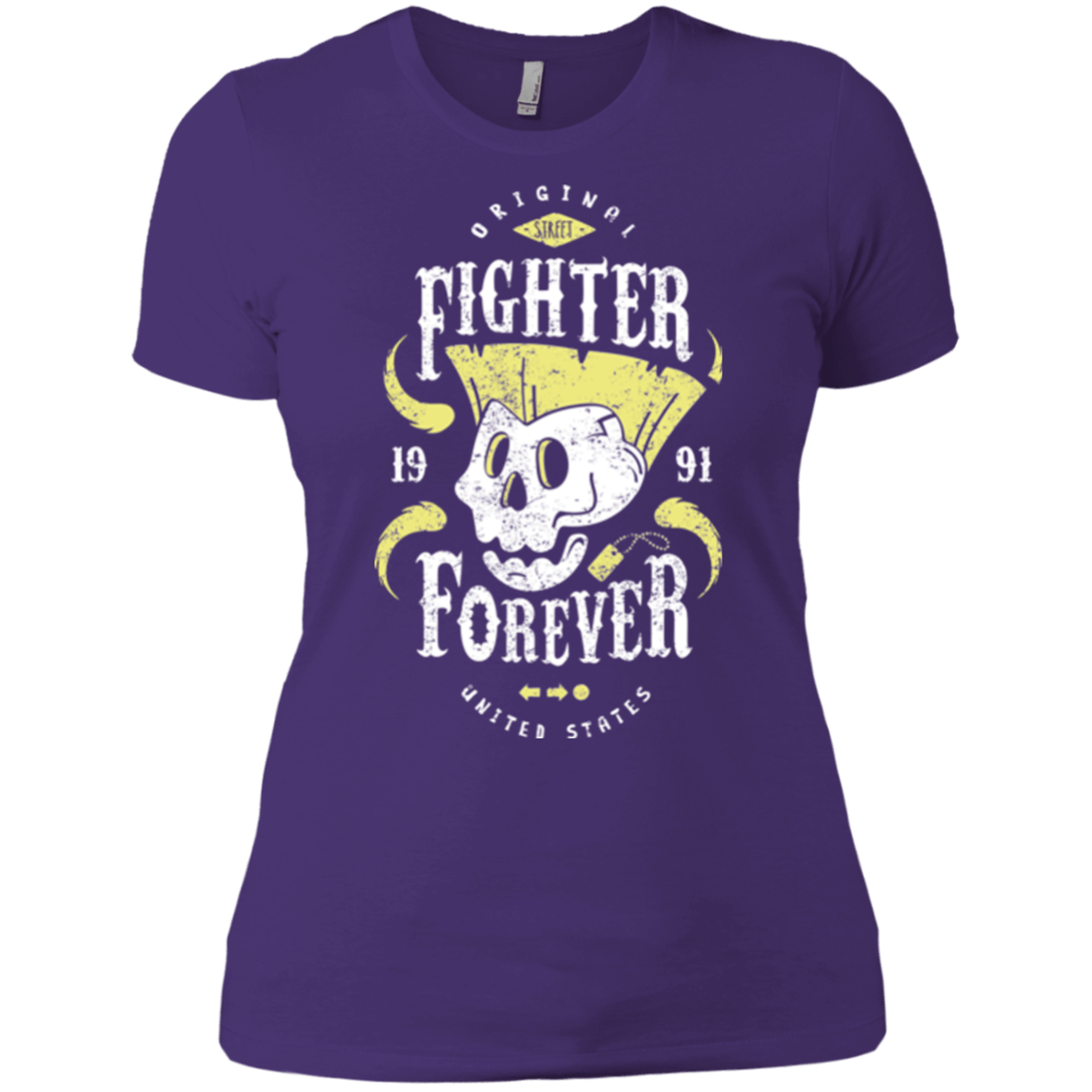T-Shirts Purple / X-Small Fighter Forever Guile Women's Premium T-Shirt