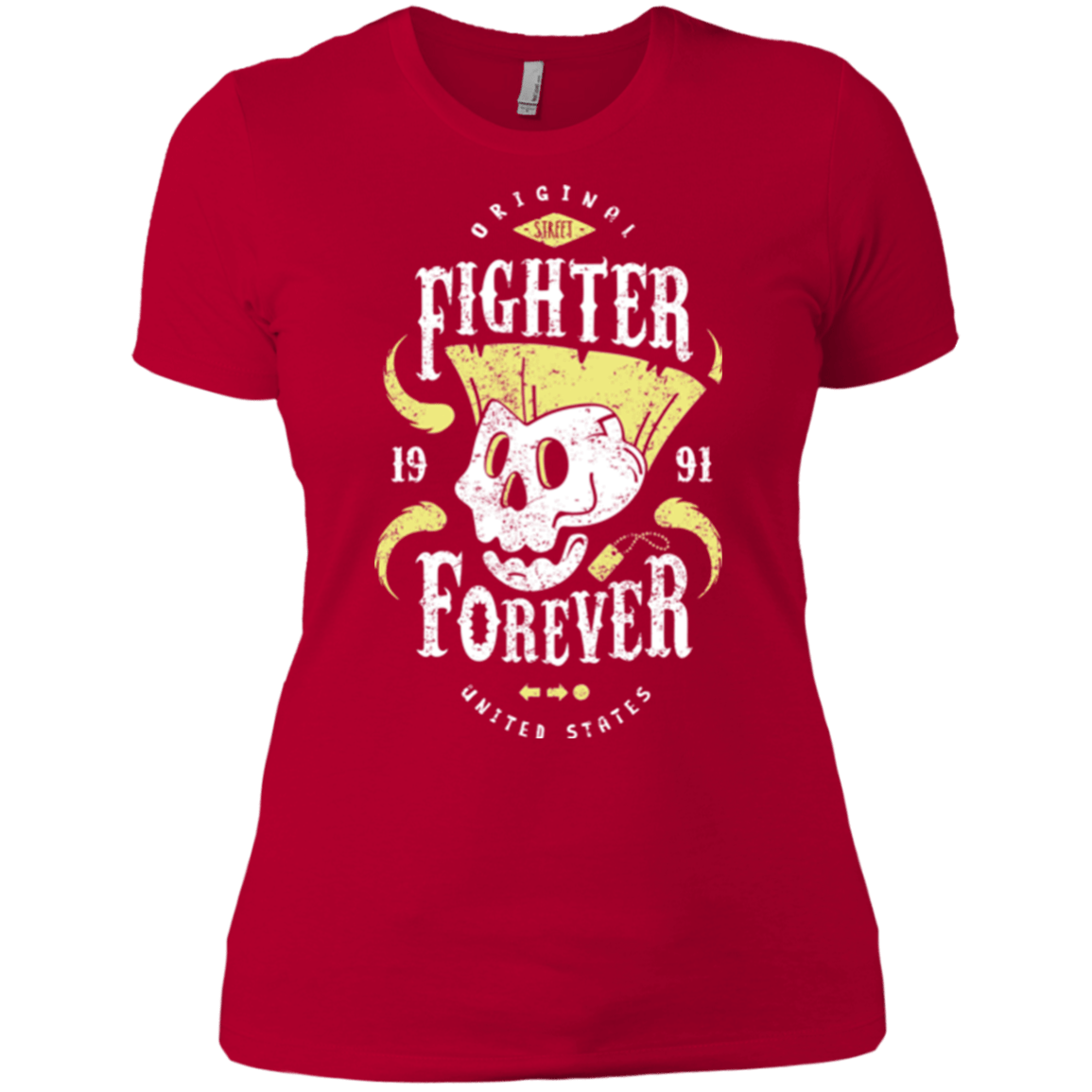 T-Shirts Red / X-Small Fighter Forever Guile Women's Premium T-Shirt