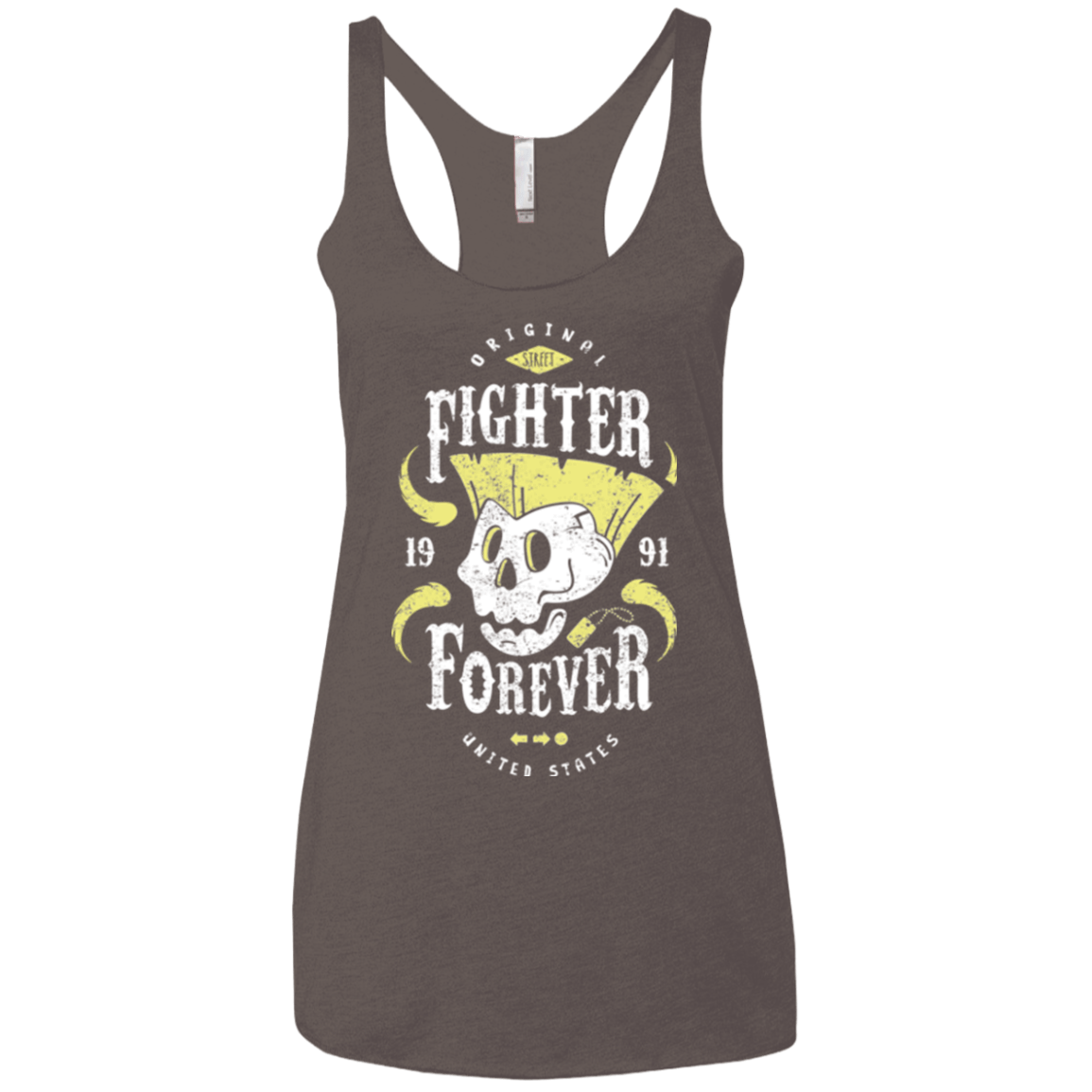 T-Shirts Macchiato / X-Small Fighter Forever Guile Women's Triblend Racerback Tank