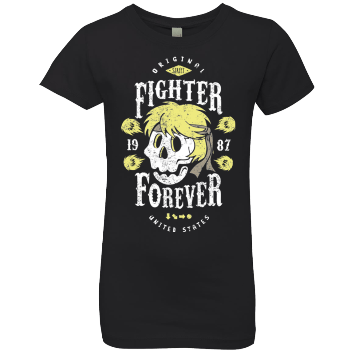 T-Shirts Black / YXS Fighter Forever Ken Girls Premium T-Shirt