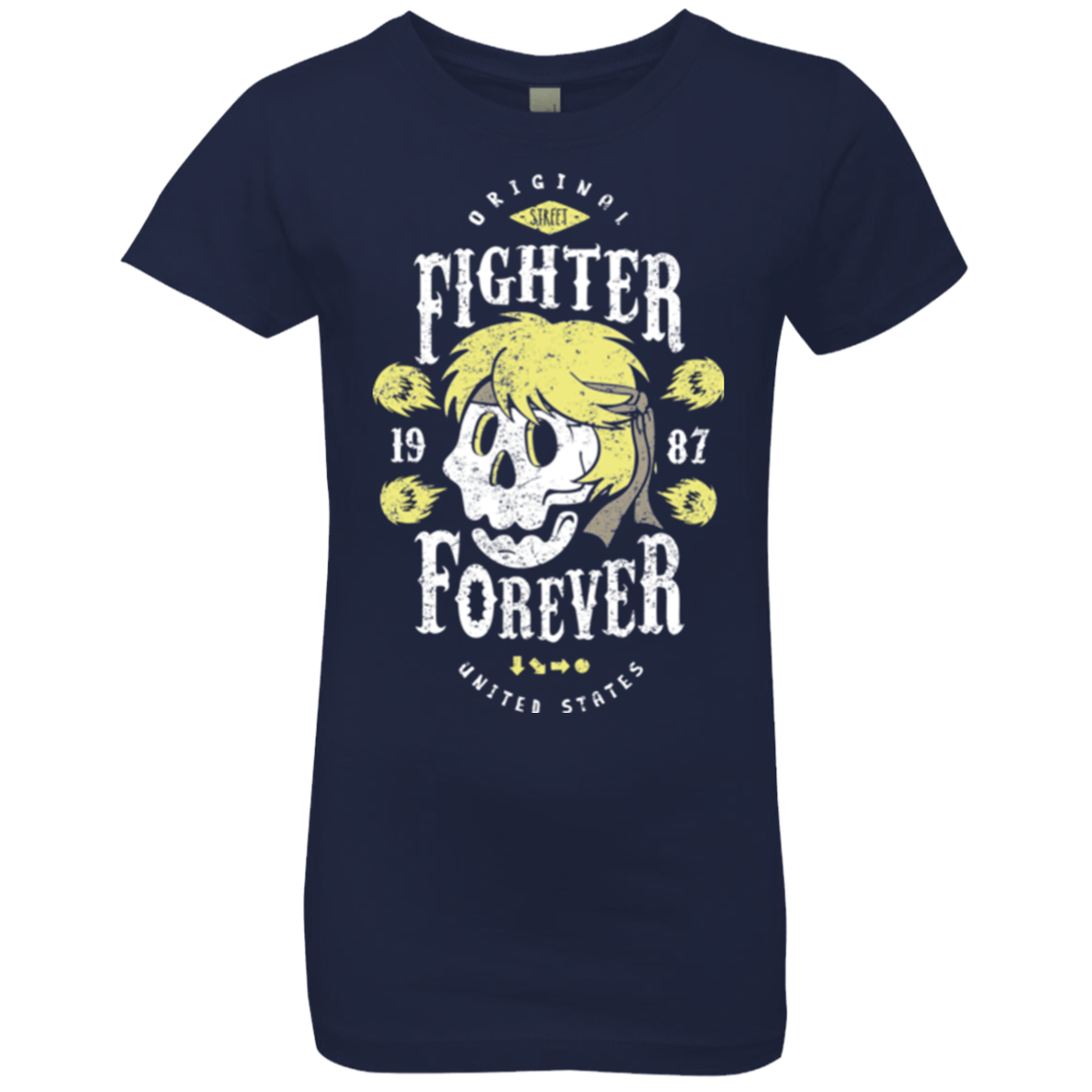 T-Shirts Midnight Navy / YXS Fighter Forever Ken Girls Premium T-Shirt