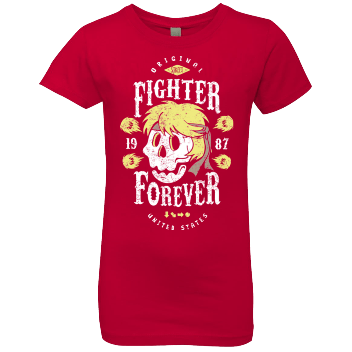 T-Shirts Red / YXS Fighter Forever Ken Girls Premium T-Shirt