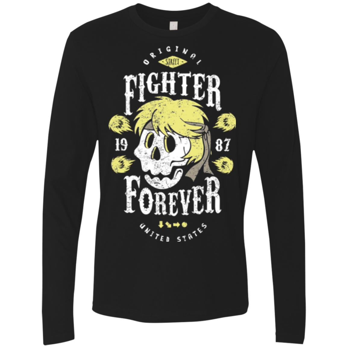 T-Shirts Black / Small Fighter Forever Ken Men's Premium Long Sleeve