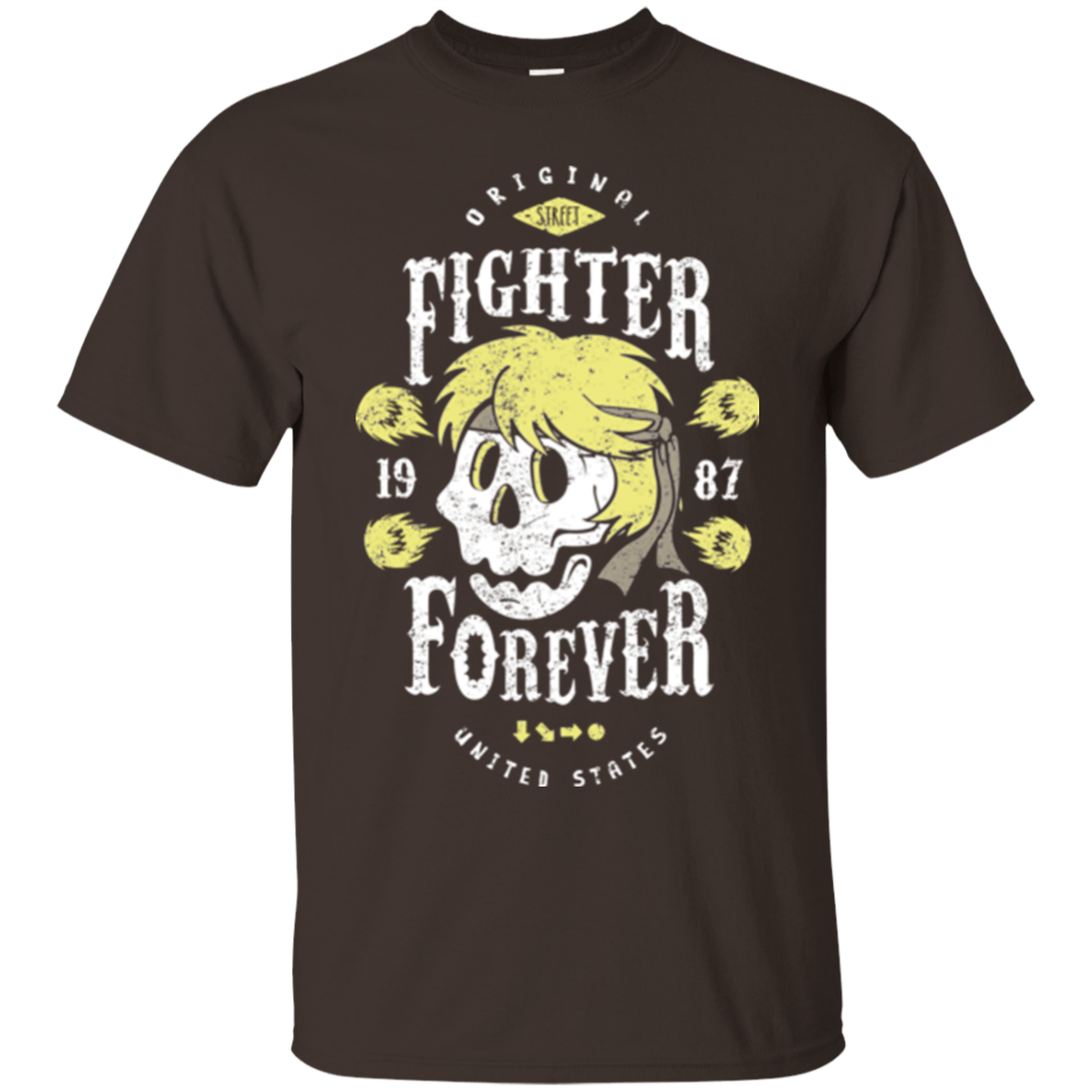 T-Shirts Dark Chocolate / Small Fighter Forever Ken T-Shirt