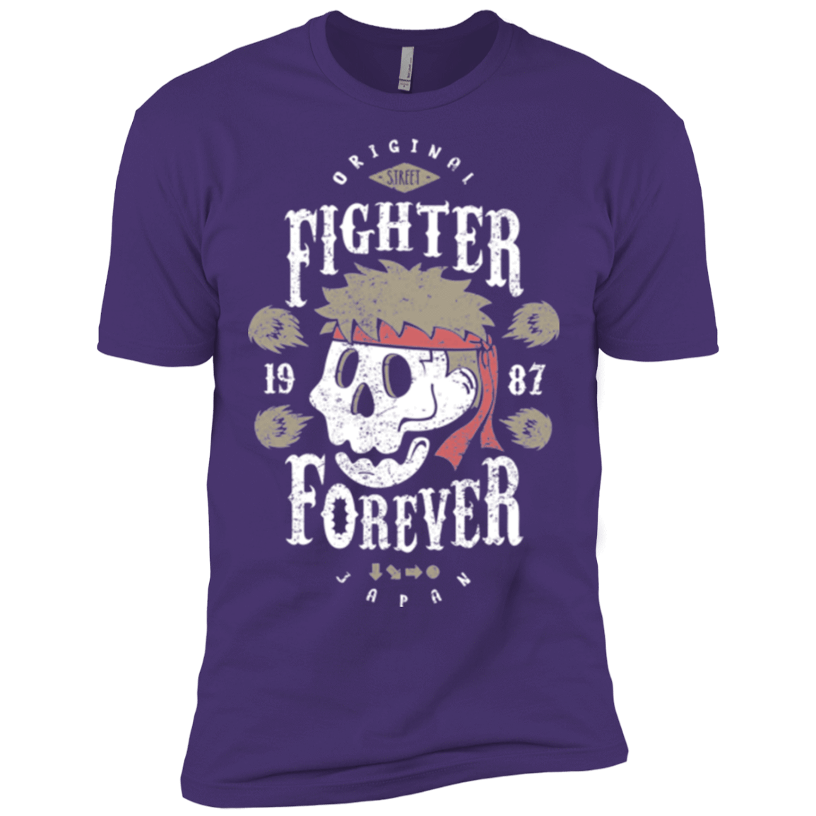T-Shirts Purple / X-Small Fighter Forever Ryu Men's Premium T-Shirt