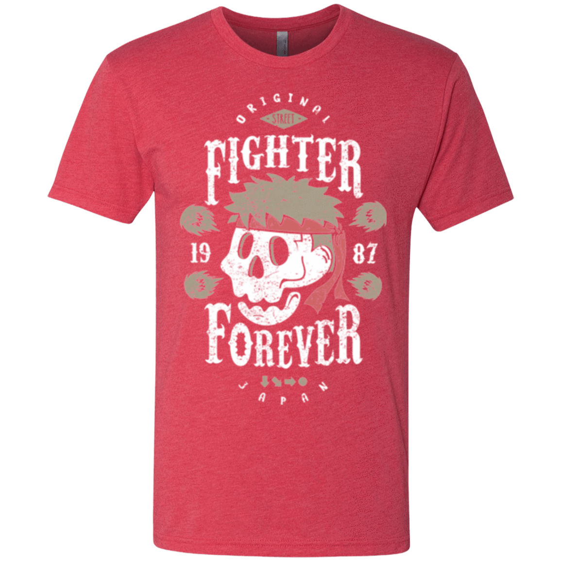 T-Shirts Vintage Red / Small Fighter Forever Ryu Men's Triblend T-Shirt