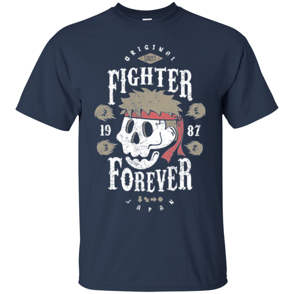 T-Shirts Navy / Small Fighter Forever Ryu T-Shirt