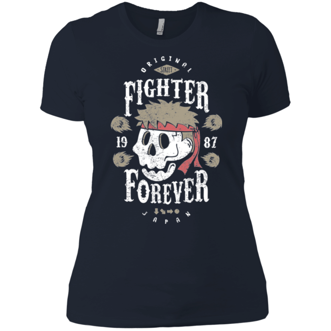 T-Shirts Midnight Navy / X-Small Fighter Forever Ryu Women's Premium T-Shirt