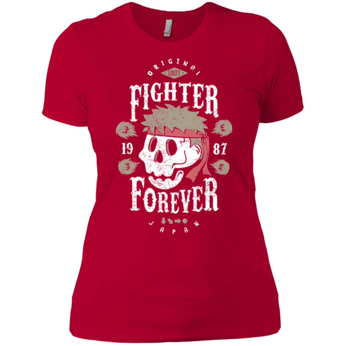 T-Shirts Red / X-Small Fighter Forever Ryu Women's Premium T-Shirt