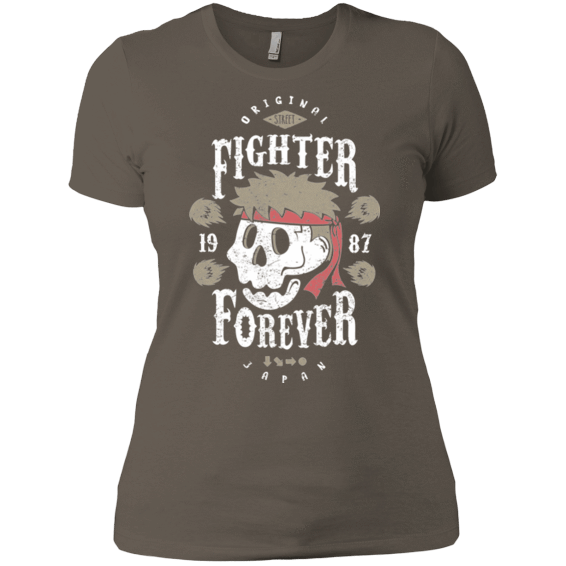 T-Shirts Warm Grey / X-Small Fighter Forever Ryu Women's Premium T-Shirt