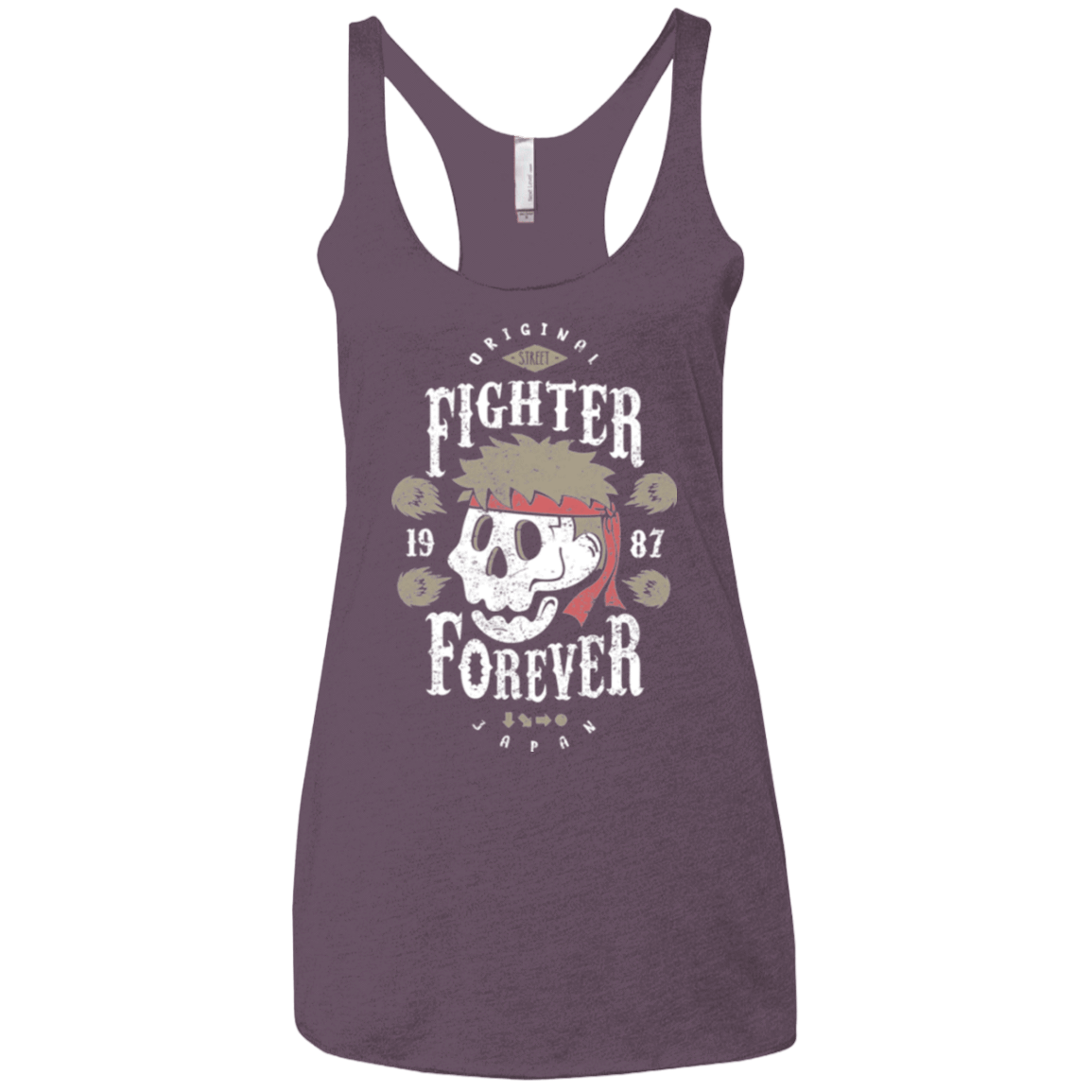 T-Shirts Vintage Purple / X-Small Fighter Forever Ryu Women's Triblend Racerback Tank