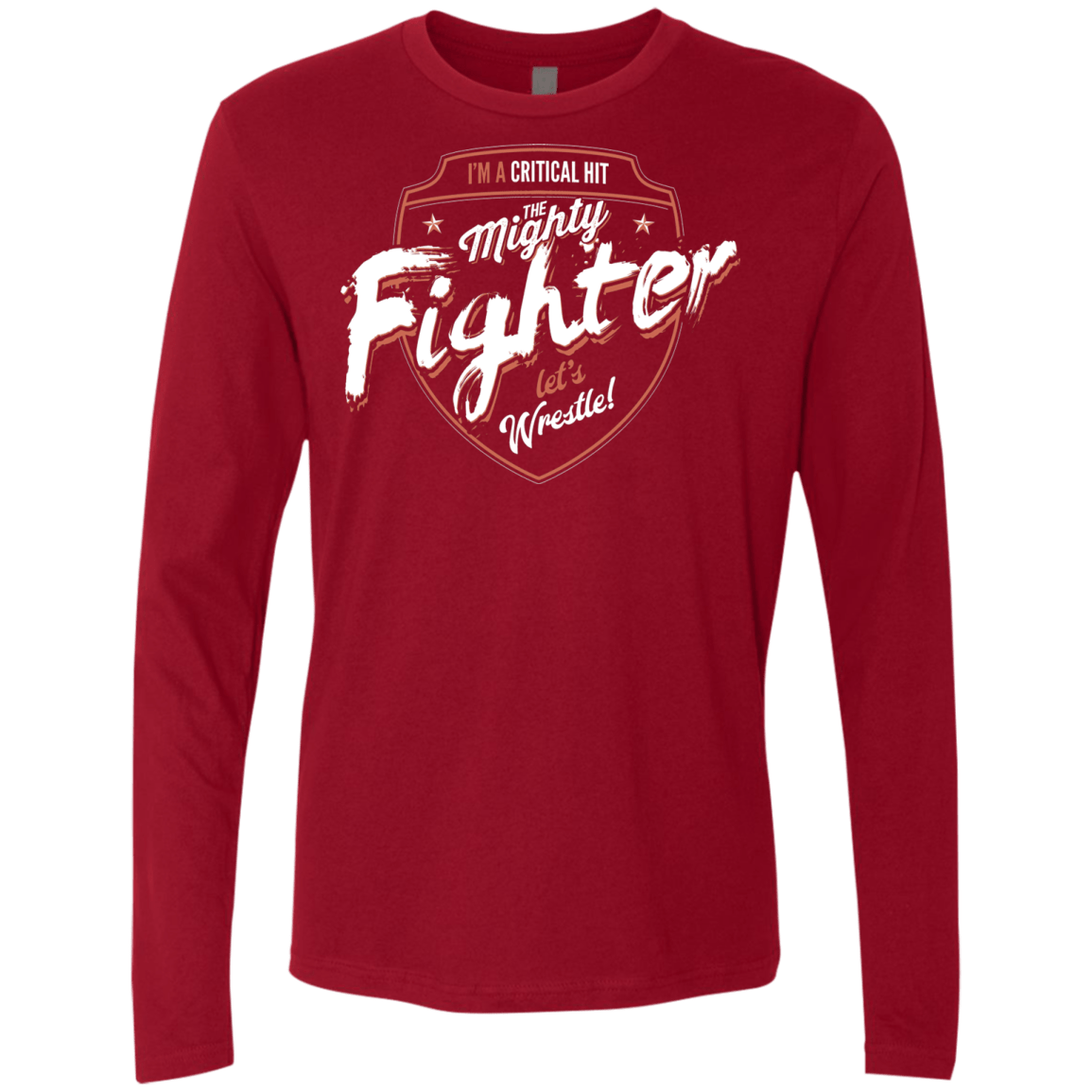 T-Shirts Cardinal / S Fighter Men's Premium Long Sleeve