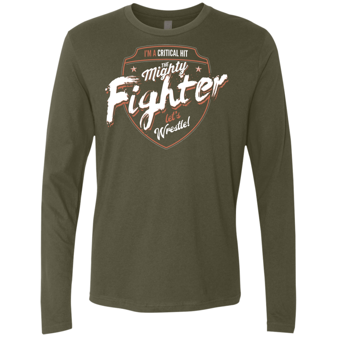 T-Shirts Military Green / S Fighter Men's Premium Long Sleeve