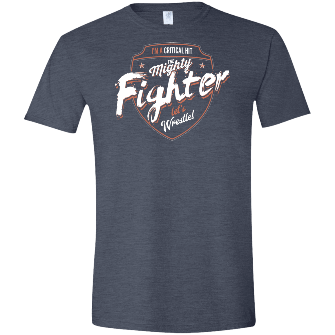 T-Shirts Heather Navy / S Fighter Men's Semi-Fitted Softstyle
