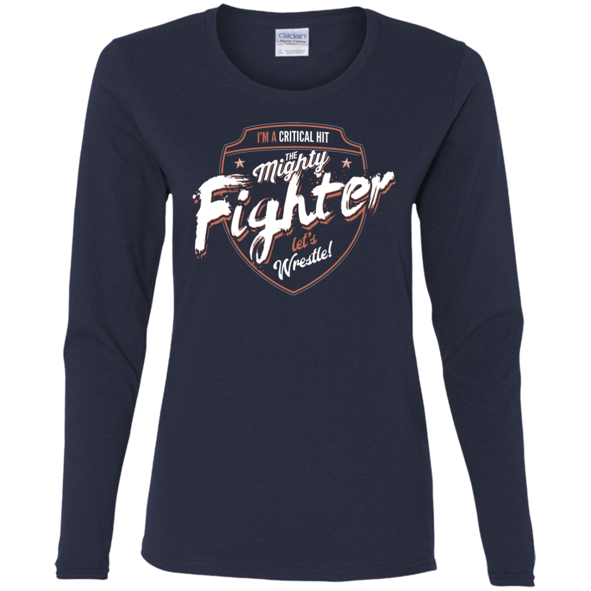 T-Shirts Navy / S Fighter Women's Long Sleeve T-Shirt