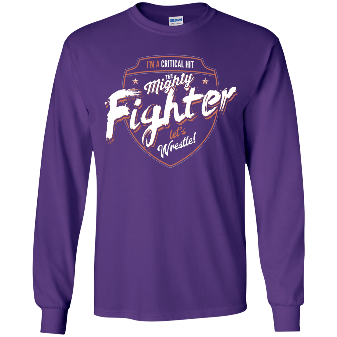 T-Shirts Purple / YS Fighter Youth Long Sleeve T-Shirt