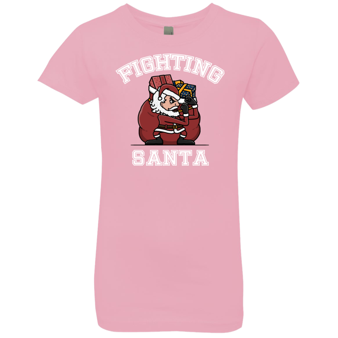 T-Shirts Light Pink / YXS Fighting Santa Girls Premium T-Shirt