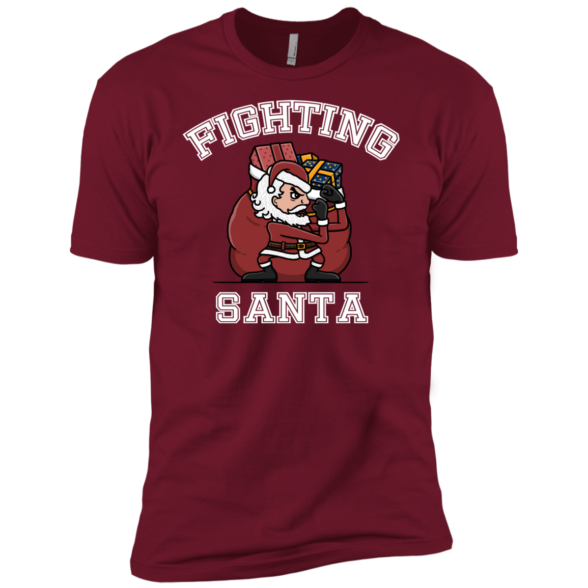 T-Shirts Cardinal / X-Small Fighting Santa Men's Premium T-Shirt