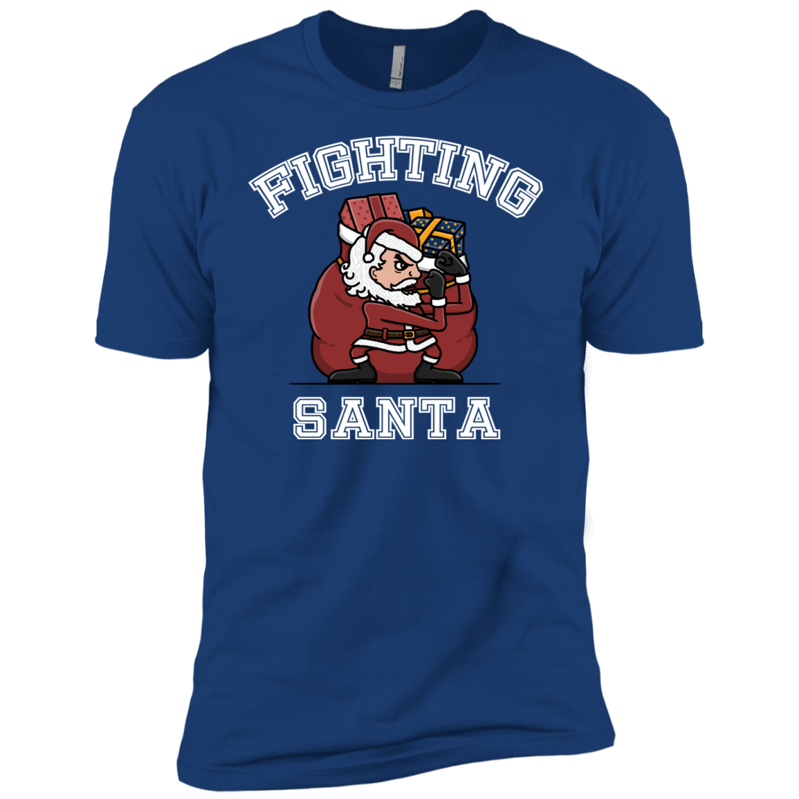 T-Shirts Royal / X-Small Fighting Santa Men's Premium T-Shirt