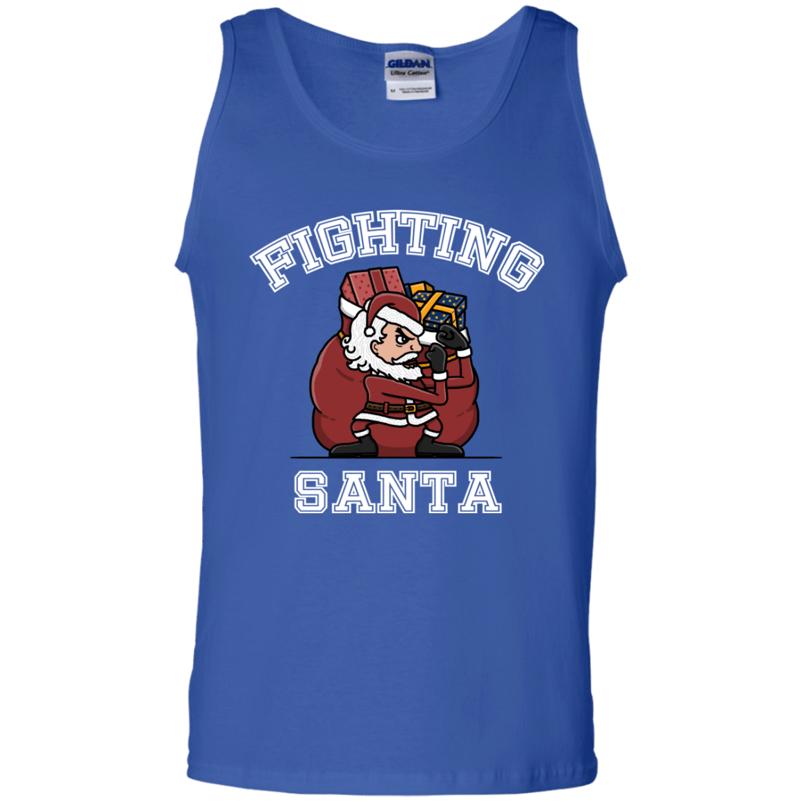 T-Shirts Royal / S Fighting Santa Men's Tank Top