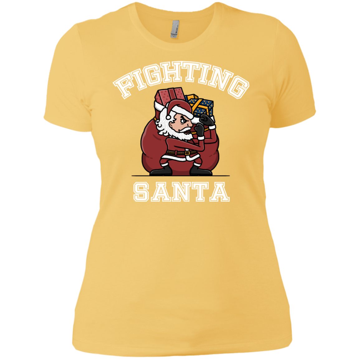 T-Shirts Banana Cream/ / X-Small Fighting Santa Women's Premium T-Shirt