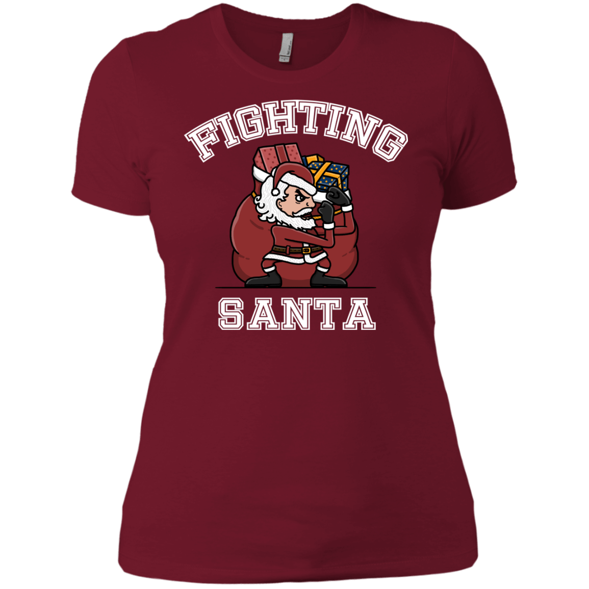 T-Shirts Scarlet / X-Small Fighting Santa Women's Premium T-Shirt