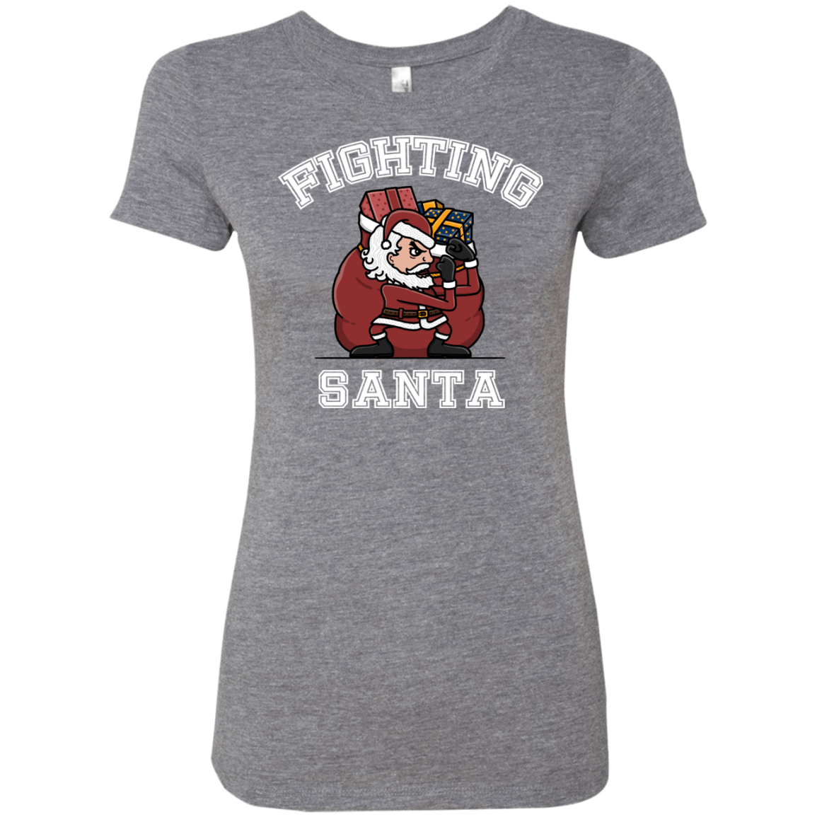 T-Shirts Premium Heather / S Fighting Santa Women's Triblend T-Shirt