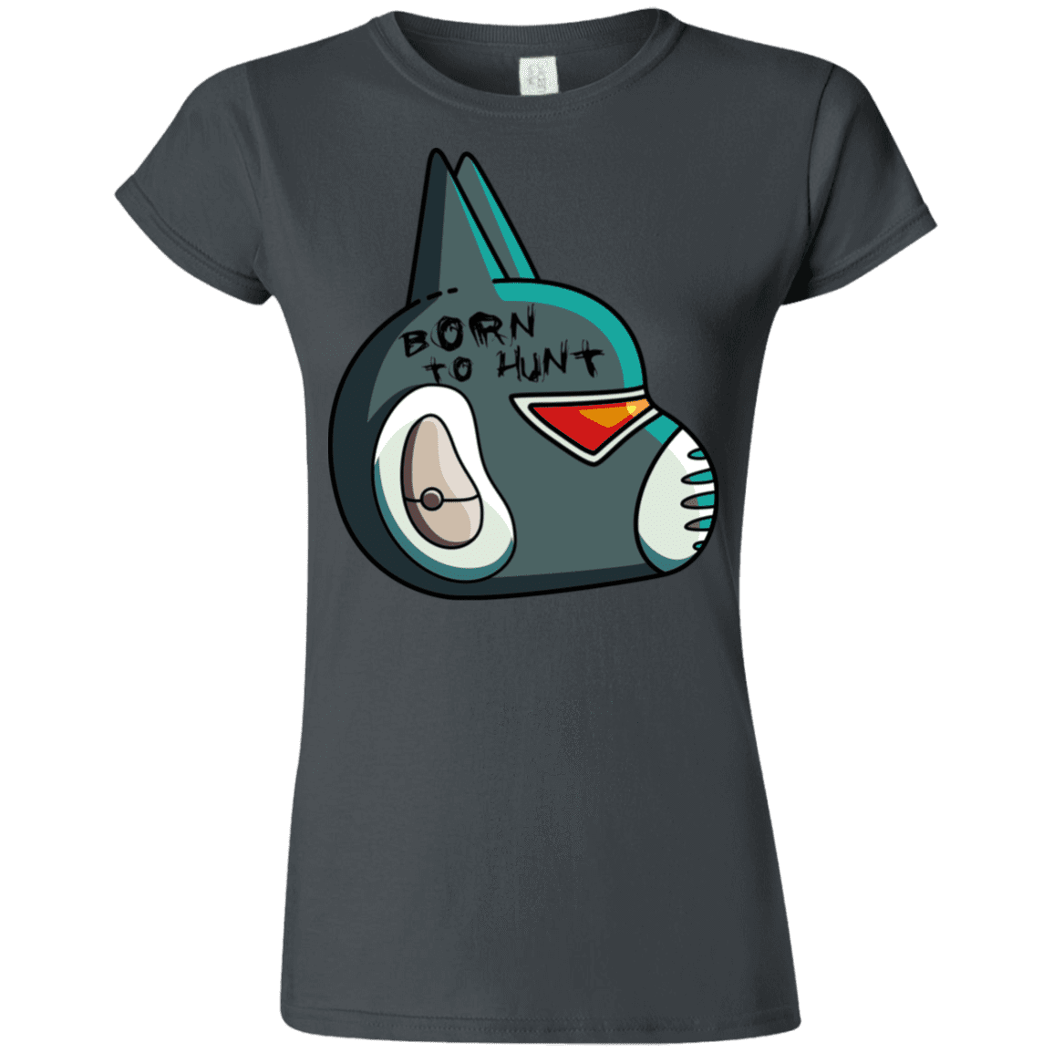 T-Shirts Charcoal / S Final Space Avocato Born To Hunt Junior Slimmer-Fit T-Shirt