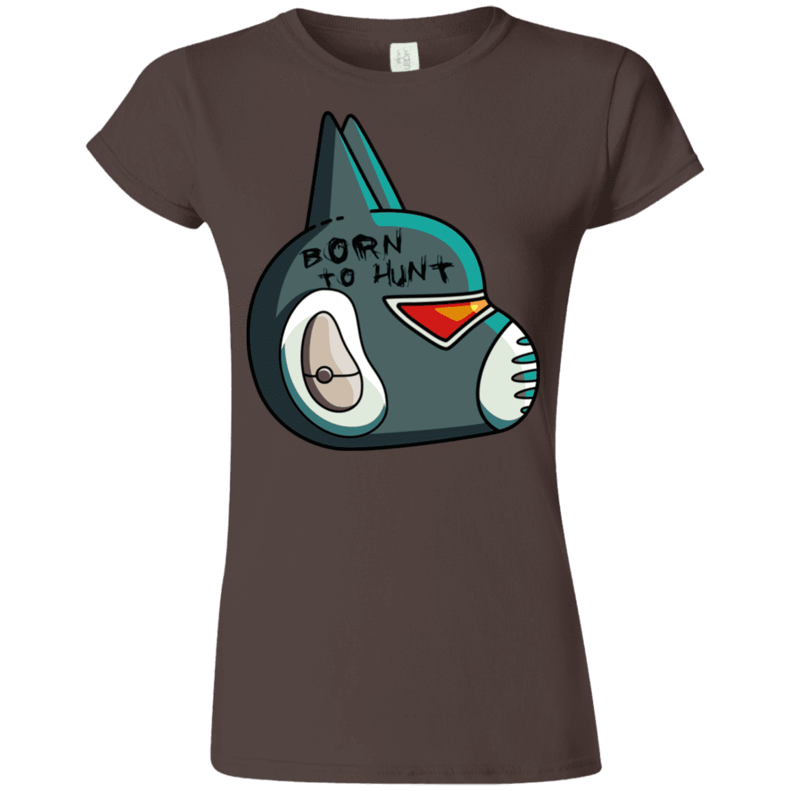T-Shirts Dark Chocolate / S Final Space Avocato Born To Hunt Junior Slimmer-Fit T-Shirt
