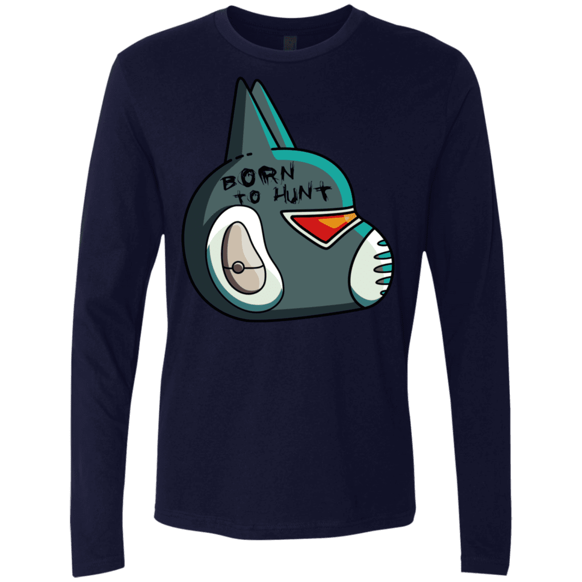 T-Shirts Midnight Navy / S Final Space Avocato Born To Hunt Men's Premium Long Sleeve