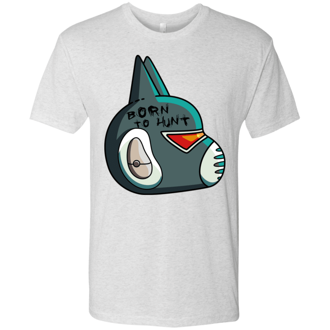 T-Shirts Heather White / S Final Space Avocato Born To Hunt Men's Triblend T-Shirt