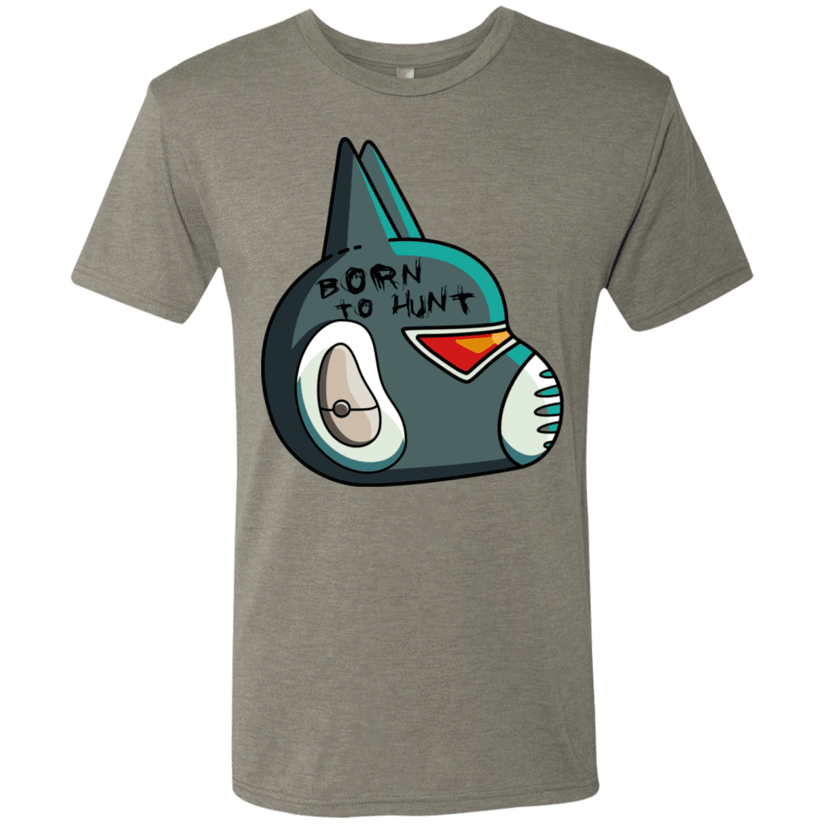 T-Shirts Venetian Grey / S Final Space Avocato Born To Hunt Men's Triblend T-Shirt