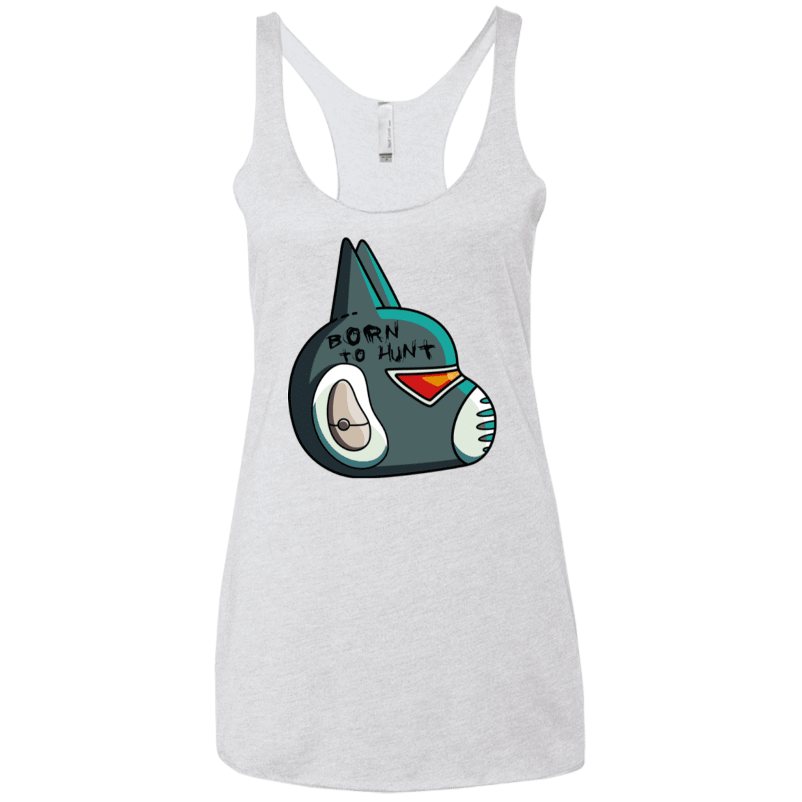T-Shirts Heather White / X-Small Final Space Avocato Born To Hunt Women's Triblend Racerback Tank