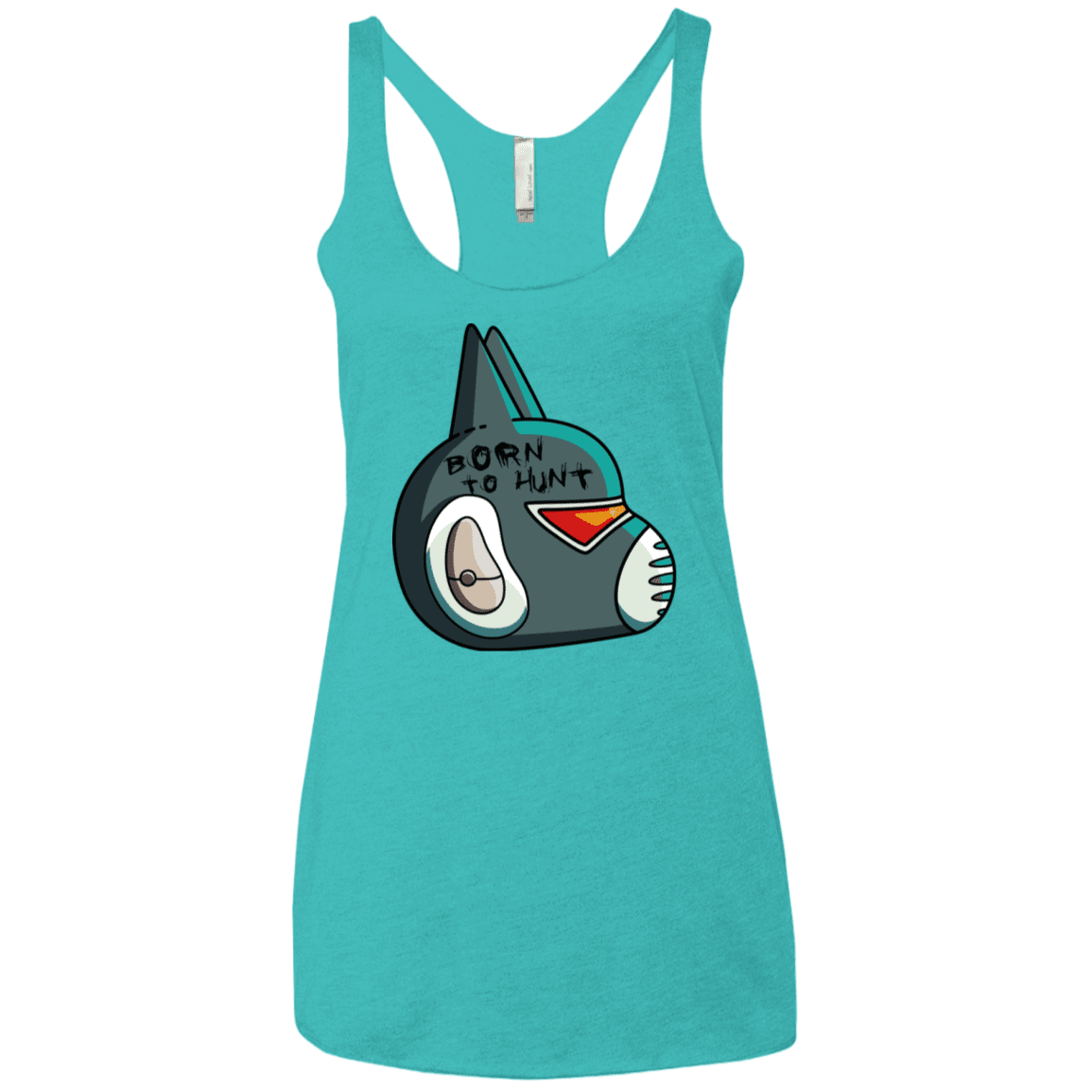 T-Shirts Tahiti Blue / X-Small Final Space Avocato Born To Hunt Women's Triblend Racerback Tank