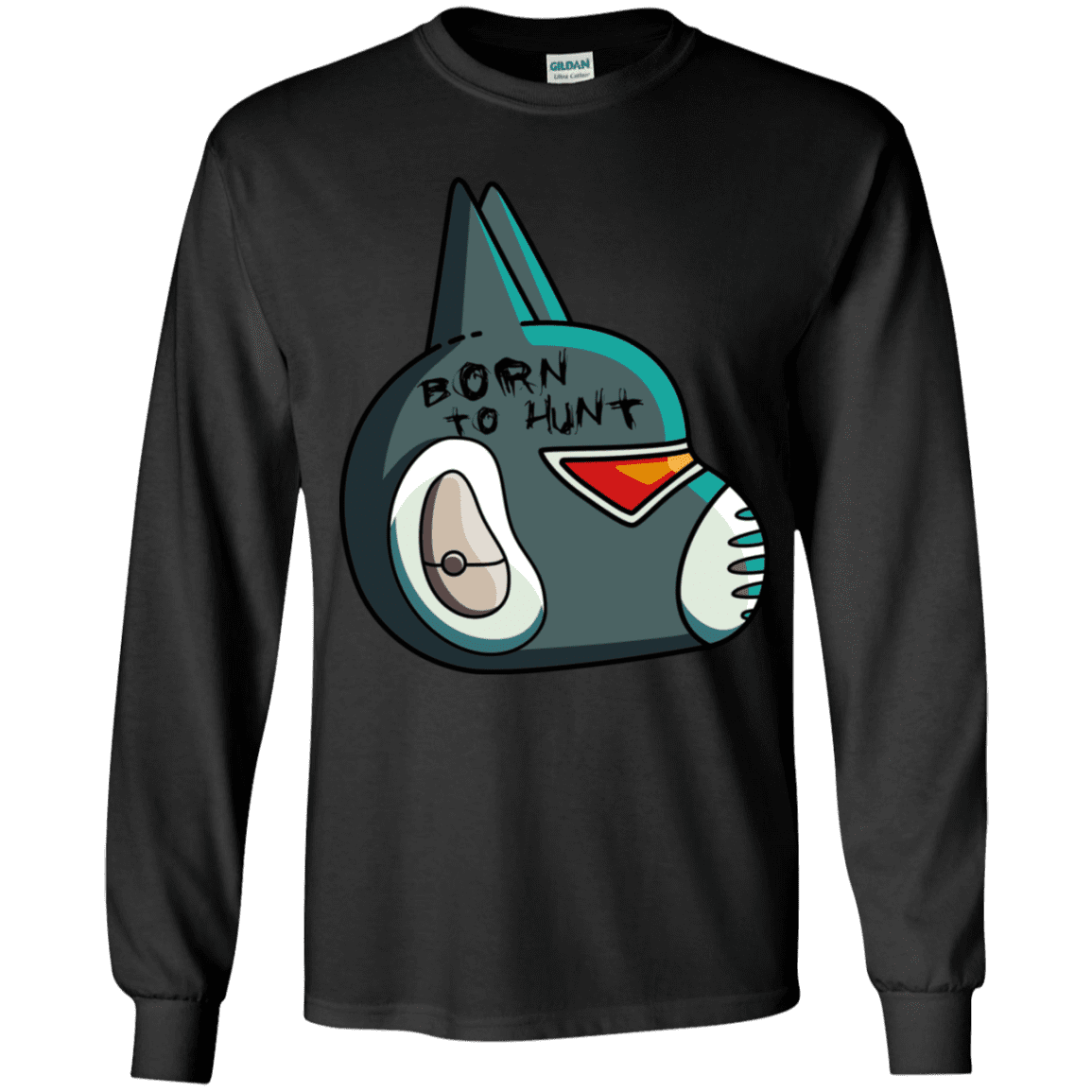 T-Shirts Black / YS Final Space Avocato Born To Hunt Youth Long Sleeve T-Shirt