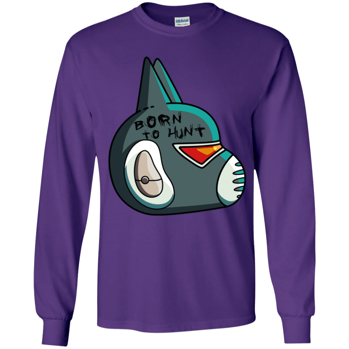 T-Shirts Purple / YS Final Space Avocato Born To Hunt Youth Long Sleeve T-Shirt