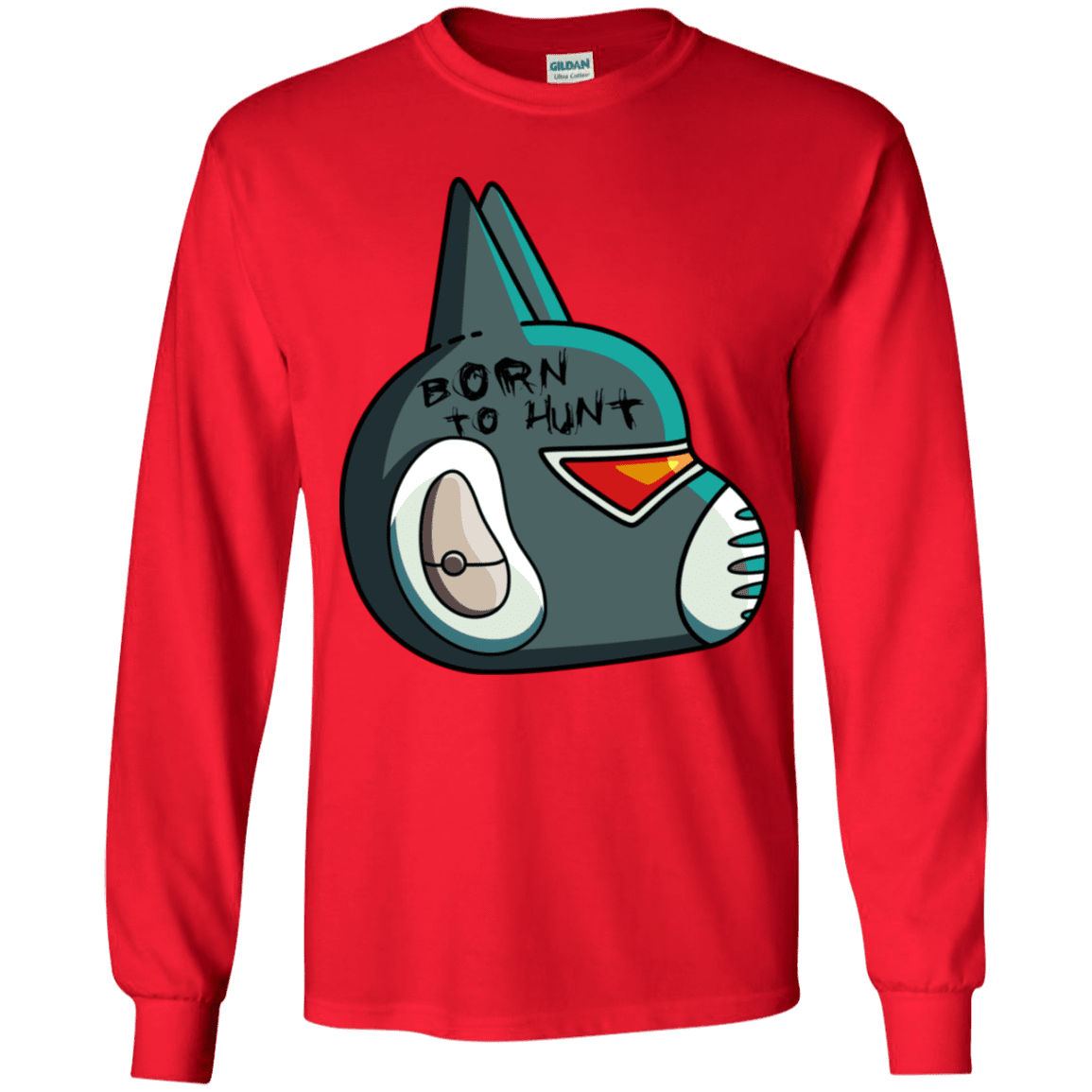T-Shirts Red / YS Final Space Avocato Born To Hunt Youth Long Sleeve T-Shirt